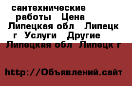 сантехнические          работы › Цена ­ 500 - Липецкая обл., Липецк г. Услуги » Другие   . Липецкая обл.,Липецк г.